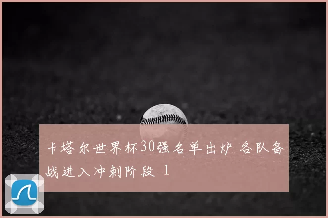 卡塔尔世界杯30强名单出炉 各队备战进入冲刺阶段_1